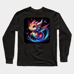 Rufie the Dragon - Swimming #44 Long Sleeve T-Shirt